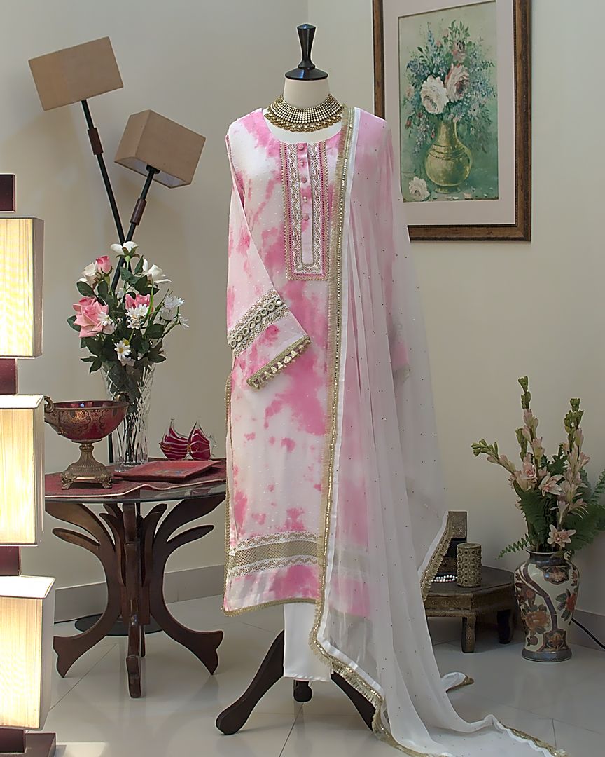 Agha Noor Jainee Vol 2 Tie and Dye Karachi Print Ladies Suit Wholesaler